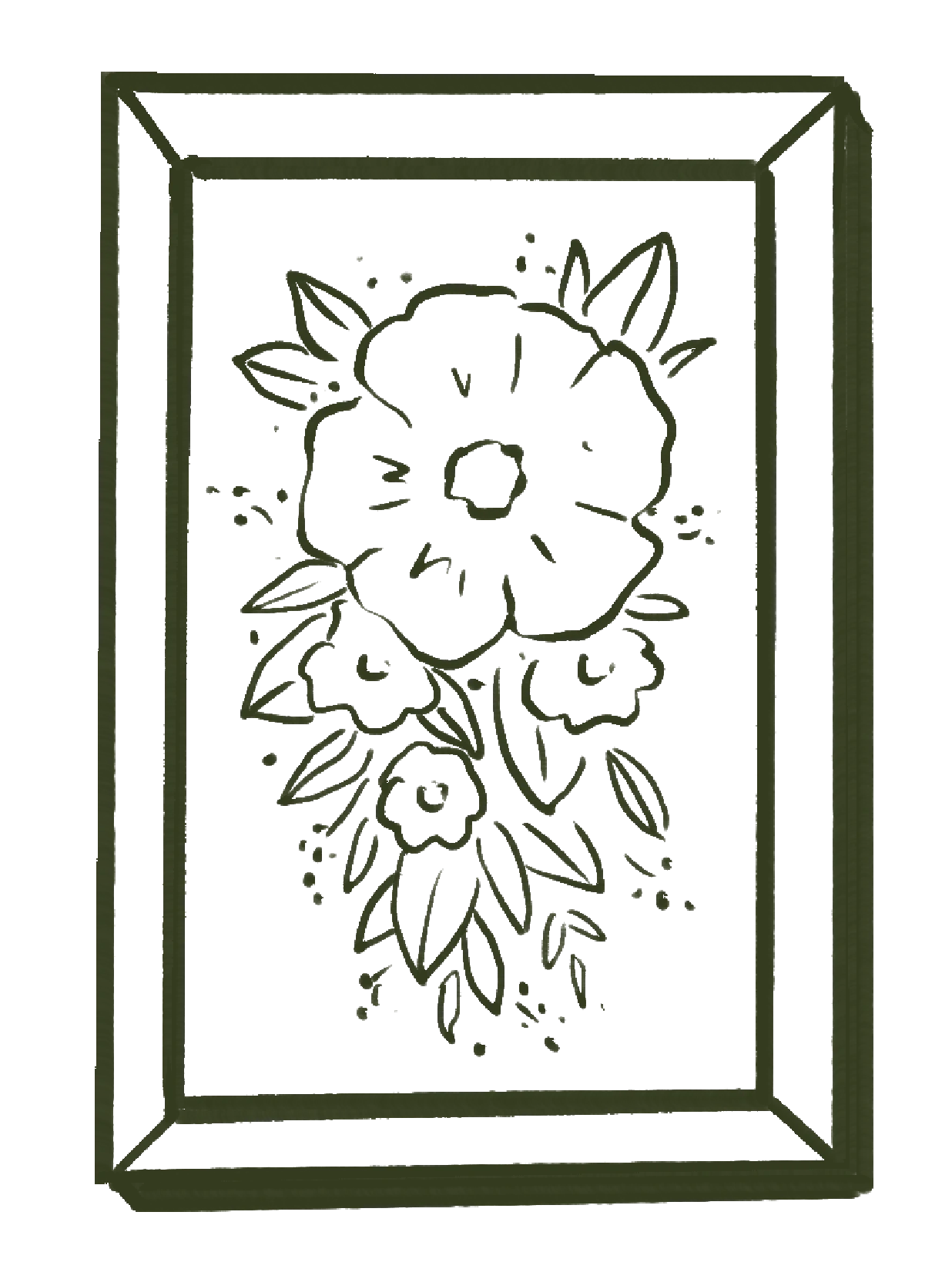 Cascading Floral Design illustration