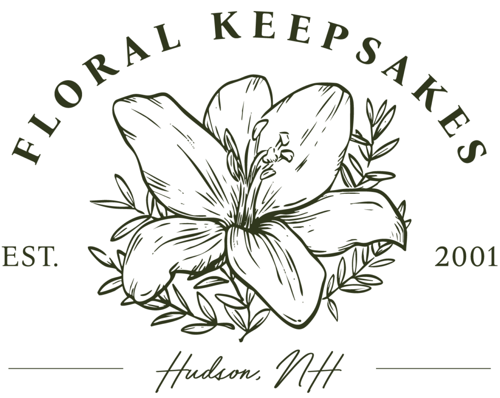 Floral Keepsakes by Lauri New Hampshire floral preservation brand logo