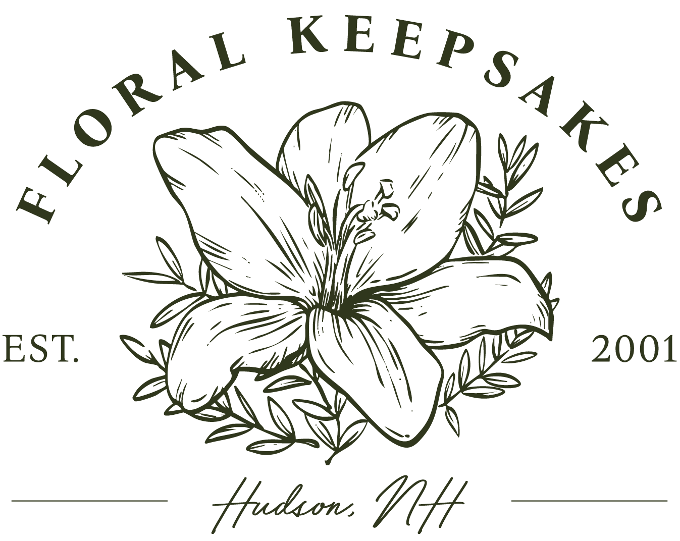 Floral Keepsakes by Lauri New Hampshire floral preservation brand logo